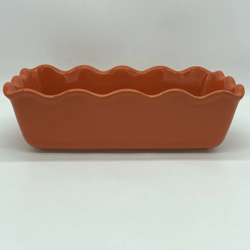 Hello Pumpkin Glass Loaf Pan Baking Dish Fall Thanksgiving Farmhouse Cottagecore